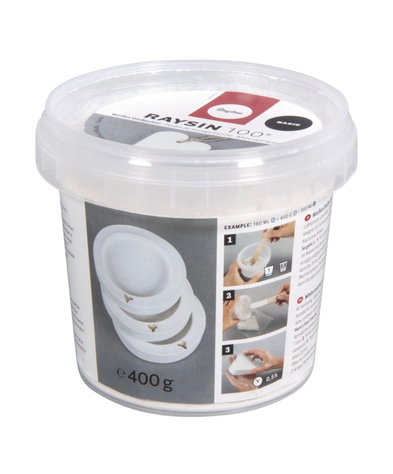 Work'n'Life Gießpulver Extra Weiß - Premium Alabastergips Für Bastelprojekte | 2500g