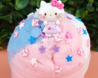 Kitty Fluff Cloud slime fluffy drizzly slime unicorn sparkle scented slime fun texture UK seller birthday gift present toy