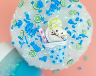 Bubblegum Soda Icee + Bingsu slime fluffy sizzly slime bubblegum scented slime fun texture UK seller birthday gift present toy