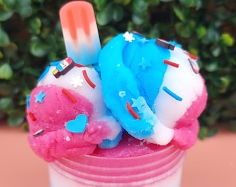 Summer Pop Cloud slime rainbow candy floss scented slime UK seller birthday gift