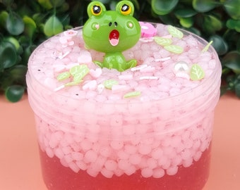 Frog Sonata slushie slime cherry lemonade scented slime crunchy texture UK seller birthday gift present toy