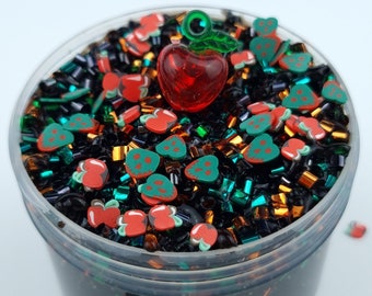 Poison apple black bingsu slime Toffee apple scented slime crunchy texture UK seller birthday gift present toy