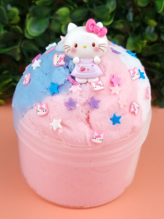 Kitty Fluff Cloud slime fluffy drizzly slime unicorn sparkle scented slime fun texture UK seller birthday gift present toy