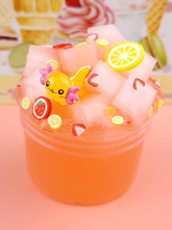 Pink Lemonade Jelly Cube Slime pink lemonade scented UK seller birthday gift present toy
