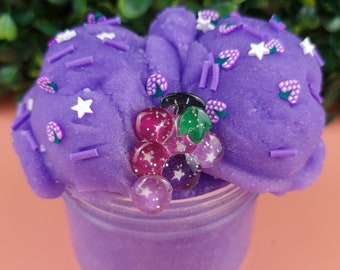 Grape Slush Icee slime fluffy sizzly slime grape scented slime fun texture UK seller birthday gift present toy