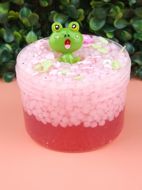 Frog Sonata slushie slime cherry lemonade scented slime crunchy texture UK seller birthday gift present toy