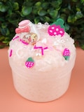 Strawberry Milkshake slushie slime Strawberry bonbon scented slime crunchy texture UK seller birthday gift present toy