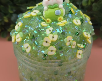 Crispy Apple green bingsu slime juicy apple scented slime crunchy texture UK seller birthday gift present toy