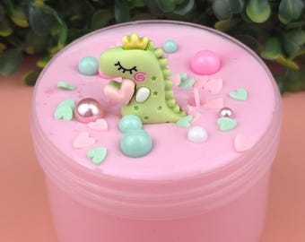 Pinkie Rex Butter Slime strawberry scented, soft, creamy texture, destressing, calming UK seller birthday gift present