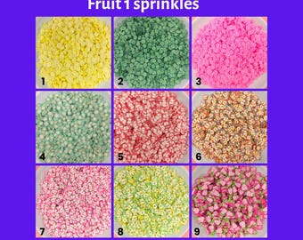 Bulk Polymer Clay Sprinkles for Slime, Resin Art, Crafts - Fruit 1 Selection Sprinkles Fimo Slices for Shaker Charms 50g/100g Wholesale