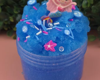 Mermaid Icee slime fluffy sizzly slime tutti frutti scented slime fun texture UK seller birthday gift present toy