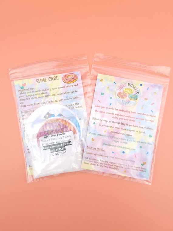 Slime care card with activator powder 1 pack (extra)