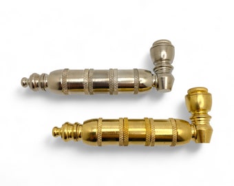 100% USA Made Unfinished Brass and Nickel Plated Hand Pipe with Triple Cooling Chamber