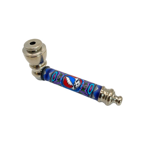 Brass Fimo Pipe (Grateful Dead) | 3-inch Metal Pipe