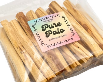Palo pur | Bâtonnets de palo santo en vrac à haute teneur en résine | Paquet de 24, 1/2 livre, 1 livre| Approvisionnement durable en Équateur