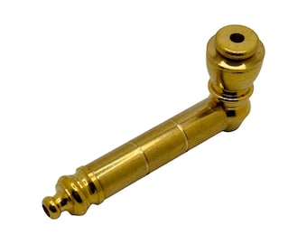 Unfinished Brass Smoking Pipe | Metal Straight Pipe Hand Pipe