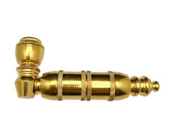 100% USA Made Unfinished Brass Hand Pipe with Dual Cooling Chamber