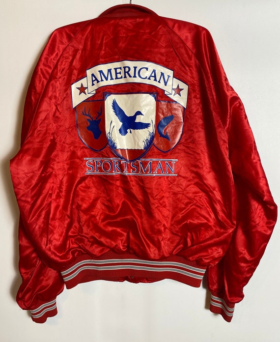 Vintage American Sportsman Red Bomber Jacket (XL)