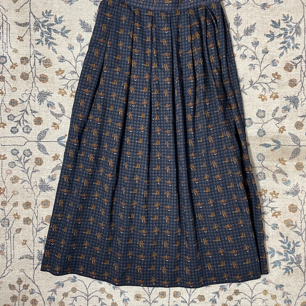 Vintage Braemar Women's Wool & Silk Midi Skirt Size 10