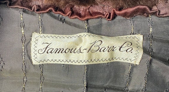 50s Brown Famous Barr Co. Teddy Bear Mouton Coat - image 7