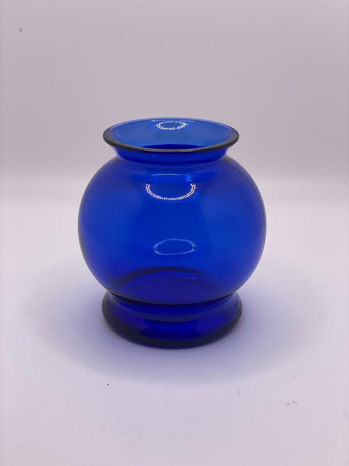Small Cobalt Glass Flower Vase - Etsy