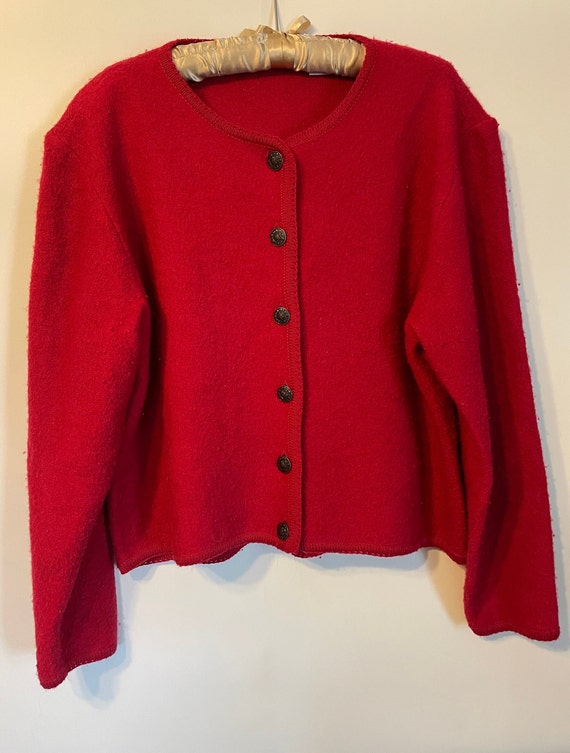 Vintage Stephanie Andrews Women's Wool Button Dow… - image 1