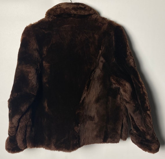 50s Brown Famous Barr Co. Teddy Bear Mouton Coat - image 6