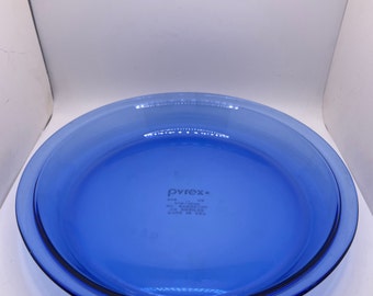 Pyrex 9" Cobalt Glass Pie Plate