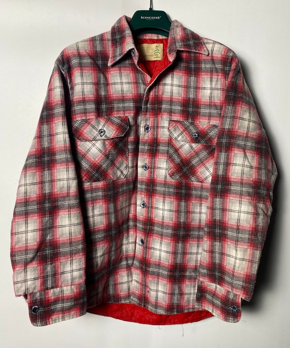 Vintage Sears Fieldmaster Red Plaid Lined Flannel