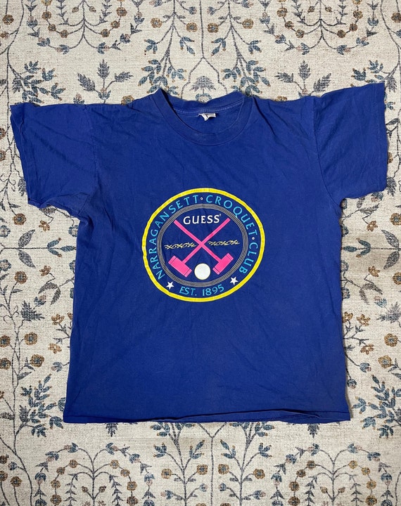 Vintage Guess USA 'Narragansett Croquet Club Est. 