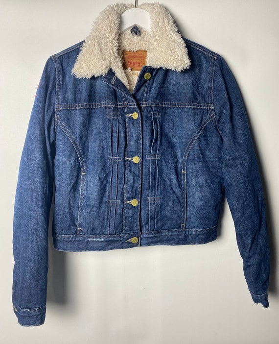 Vintage Levi's Sherpa-Lined Denim Jacket – Size L… - image 1