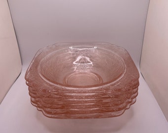 Indiana Glass Co. Pink Depression Glass Bowl Recollection Pink Pattern