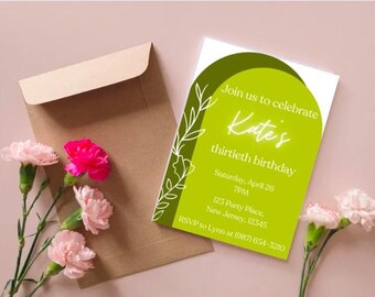 Invitación de cumpleaños boho