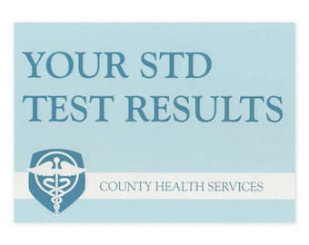 Prank Postcard - STD Test Results County Health Department - Pranks Practical Jokes Revenge - 100% Anonymous - Sent Directly To Your Victim
