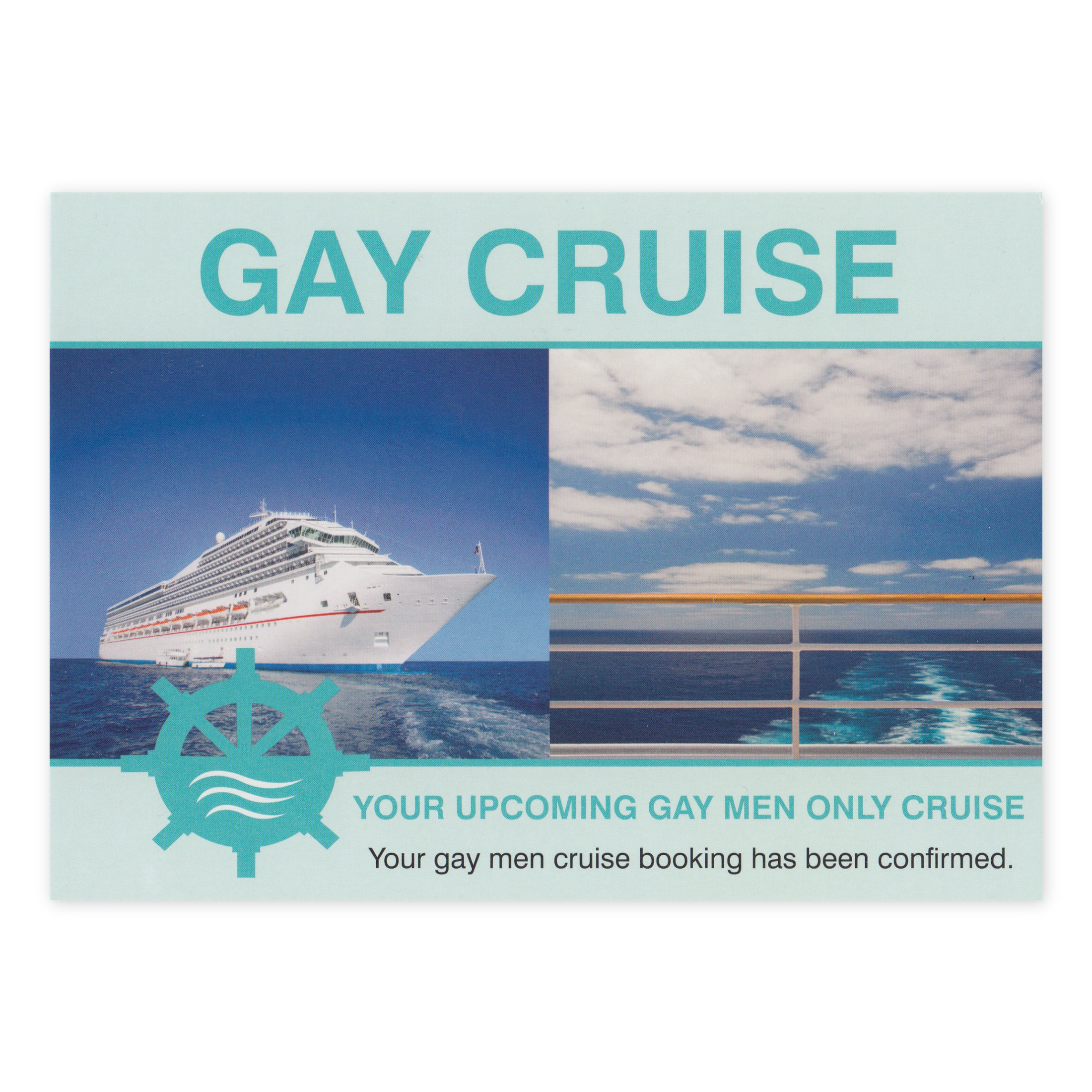 Prank Postcard Gay Men Cruise Booking Confirmation Pranks Etsy