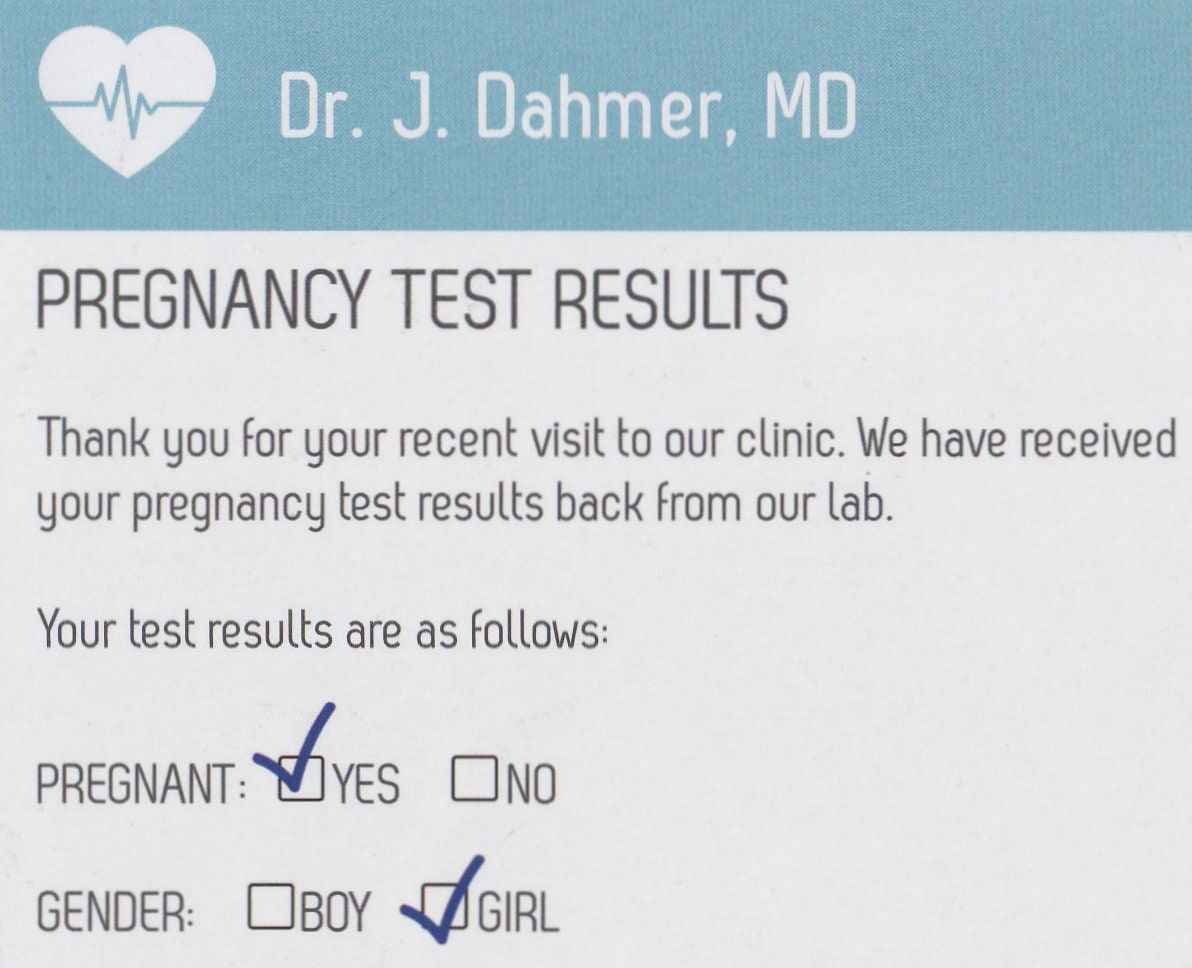 Prank Postcard Fake Pregnancy Test Results Pranks Etsy