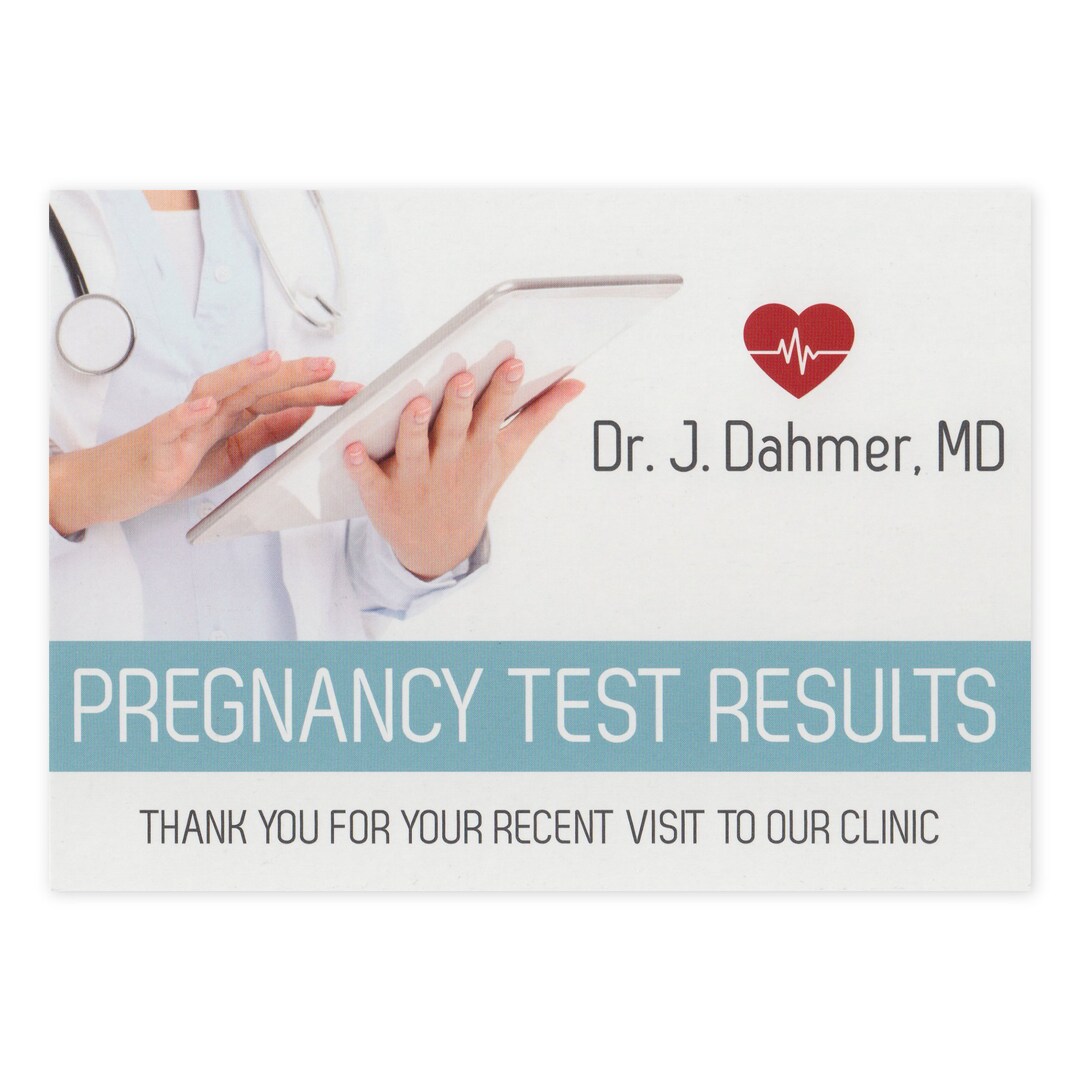 Prank Postcard Fake Pregnancy Test Results Pranks, Practical Jokes