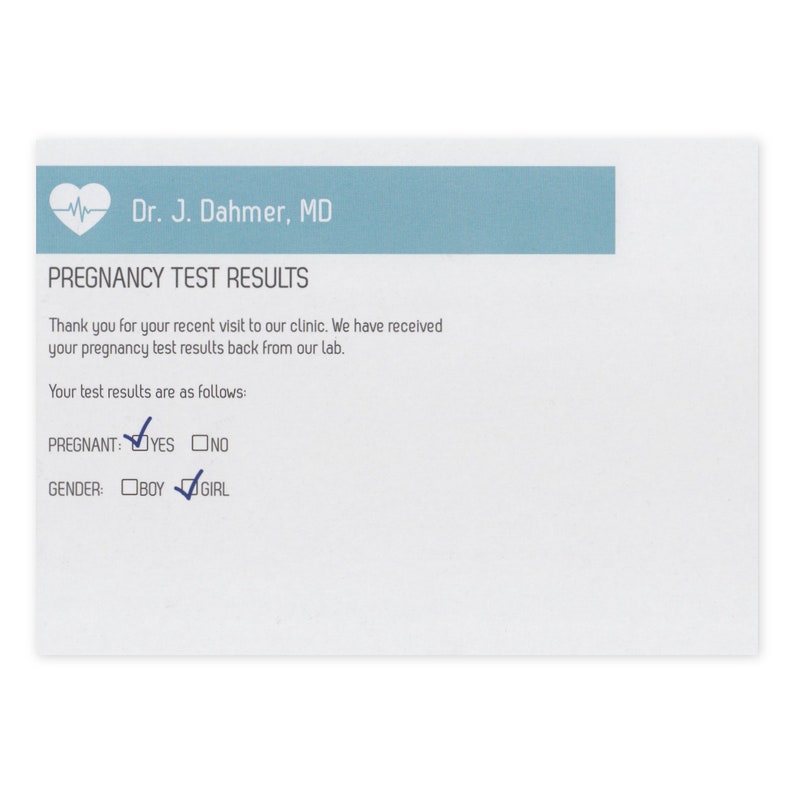 Prank Postcard Fake Pregnancy Test Results Pranks - Etsy