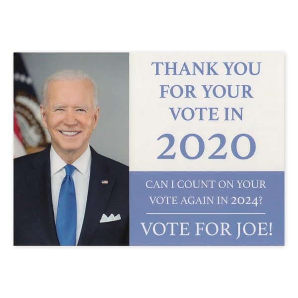 Prank Postcard - Joe Biden Thank You For Your Vote Prank - Pranks Practical Jokes Revenge - 100% Anonymous - Sent Directly To Your Victim