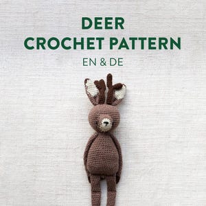 deer crochet pattern amigurumi crochet stuffed animal deer crochet pattern | English and German | little Piep
