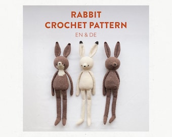 Hase Häkelanleitung amigurumi Hase Plüschtier Amigurumi Waldtier häkeln Hase Kuscheltier Häkelanleitung | DE & EN | little PIEP