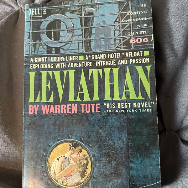 Leviathan, Warren Tute, 1962 FIRST Dell edition, RARE! 60 cent book series