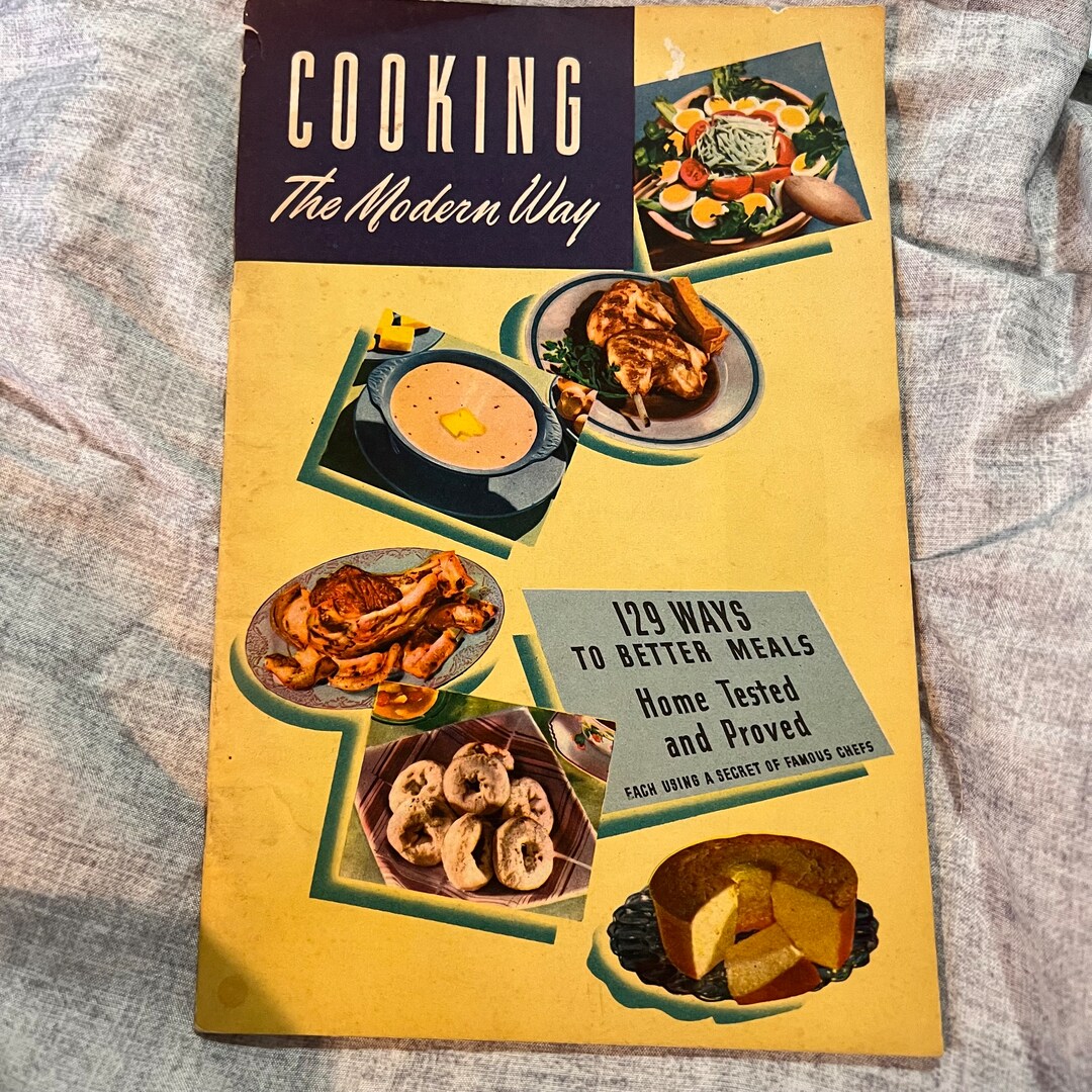 Cooking the Modern Way 1948 Vintage Cookbook Pamphlet Planter Peanuts