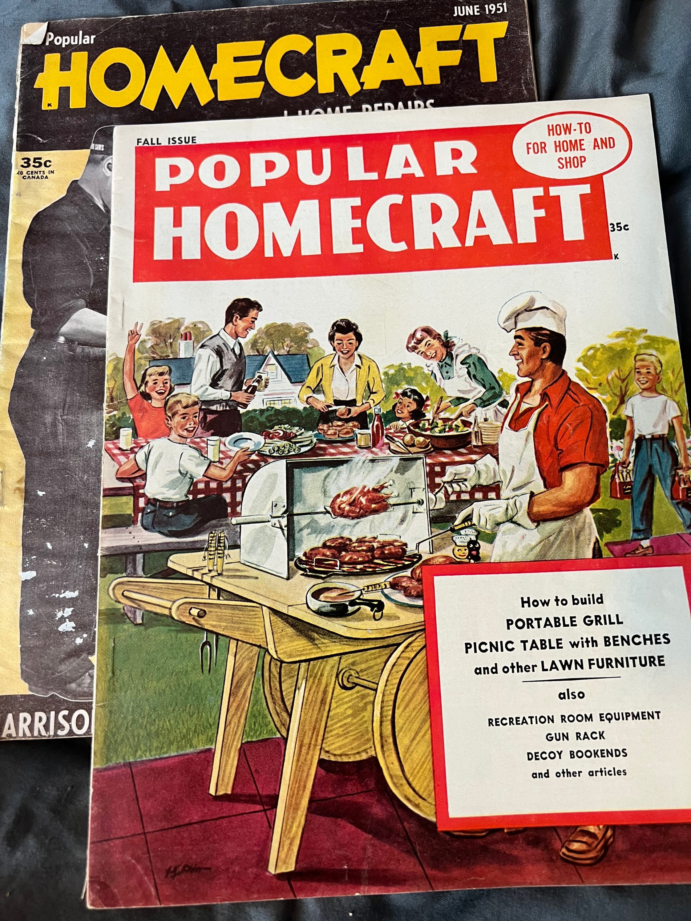 1950s Popular Home Craft Magazines Lot of 2 Ephemera Junk Etsy