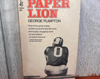 Paper Lion, by George Plimpton 1960's Football Biography Vintage paperback 1968
