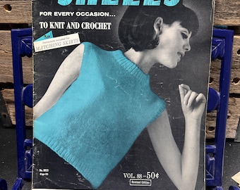Shells for every occasion to Knit and Crochet, Vintage Fleisher Bear Brand Booklet 1965