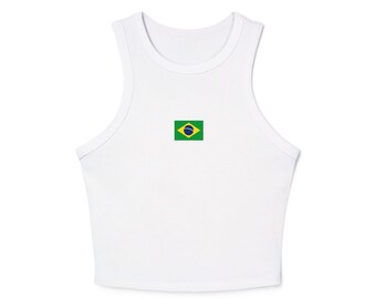 Brazilian Flag Tank Top | Minimal Brazil Pride Crop
