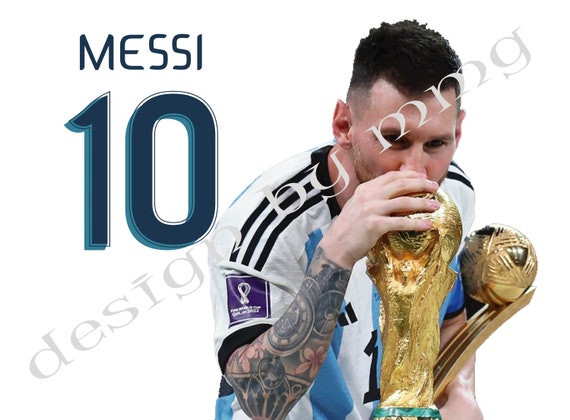 Messi Kissing World Cup PNG / JPG 2022 - Etsy
