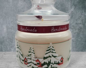 Vintage Winter Farmhouse Frosted Juniper 16oz Rustic Luxury Soy Wax Candle