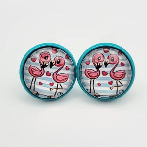 Flamingo Earrings, Collection, Women&#39;s Tropical Fashion